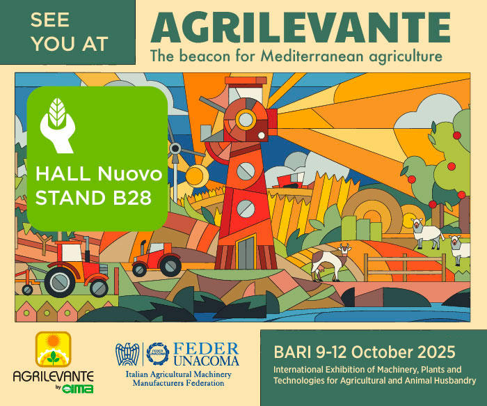 L'immagine è il poster dell'evento Agrilevante a cui Cermag sarà presente allo stand B28